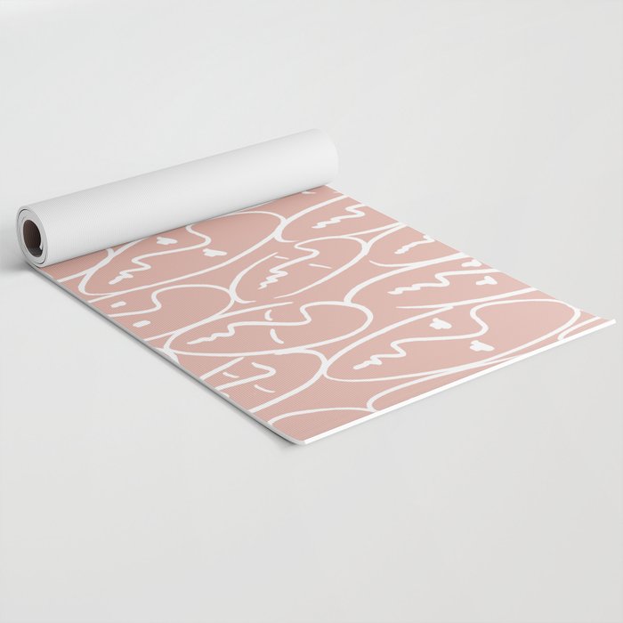 faces (pink) Yoga Mat Gallery Image 2