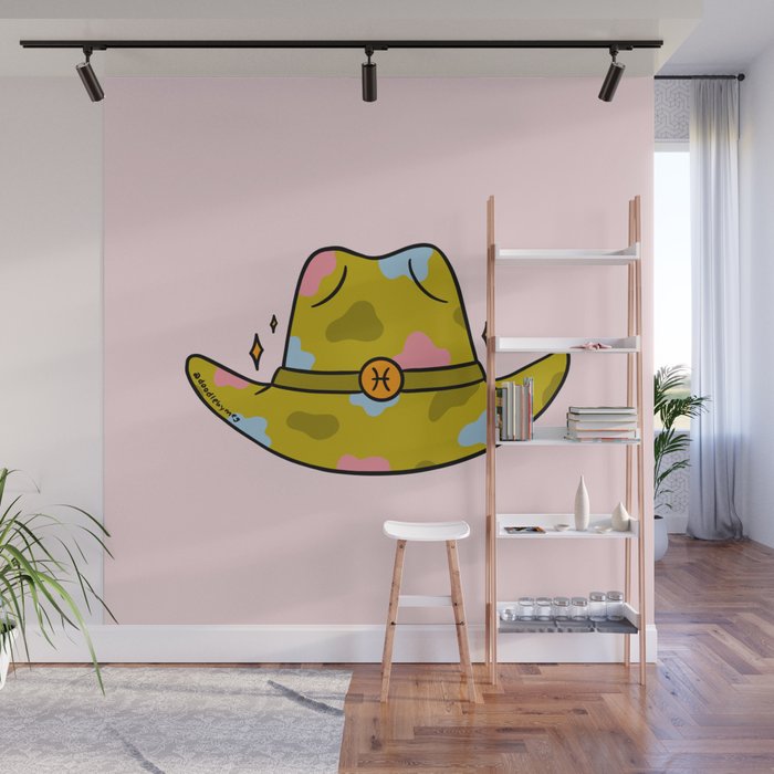 Pisces Cowboy Hat Wall Mural Gallery Image 1