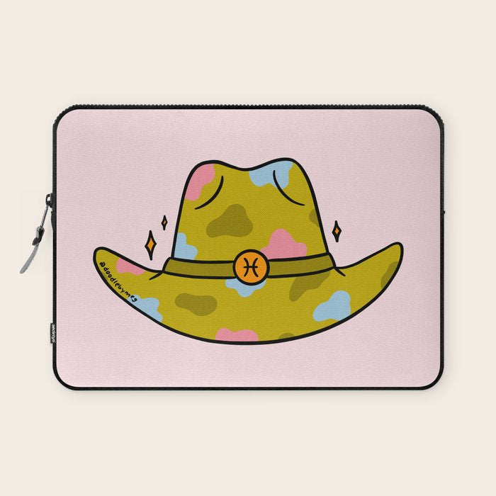 Pisces Cowboy Hat Laptop Sleeve Gallery Image 1