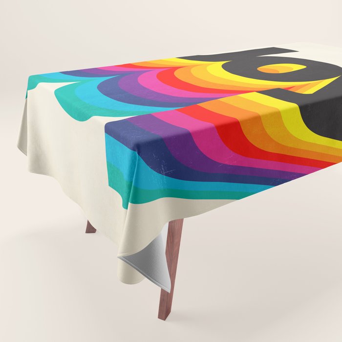 Joy: Retro Typography Edition Tablecloth Gallery Image 1