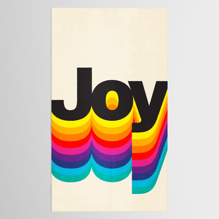 Joy: Retro Typography Edition Tablecloth Gallery Image 2