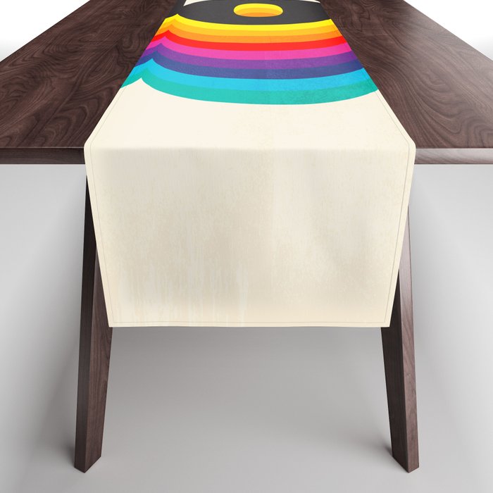 Joy: Retro Typography Edition Table Runner Gallery Image 1