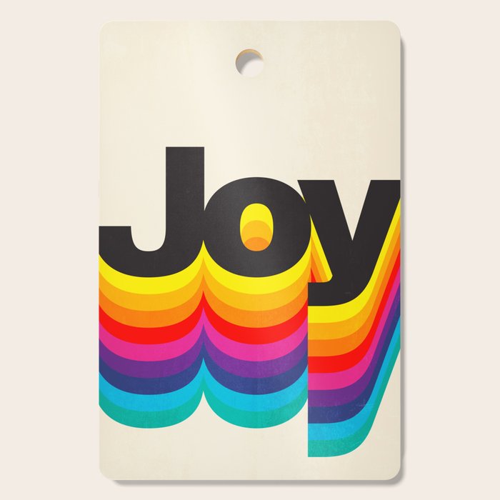 Joy: Retro Typography Edition Cutting Board Gallery Image 1