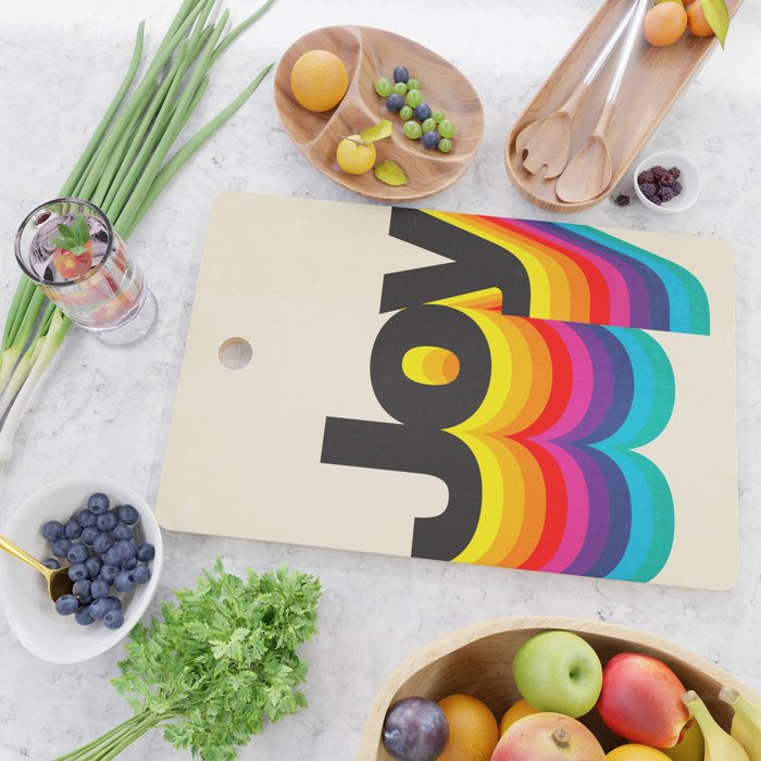 Joy: Retro Typography Edition Cutting Board Gallery Image 2