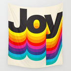 Joy: Retro Typography Edition Wall Tapestry Gallery Image 4