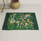 Mushrooms Dandelion Garden Rug Gallery Image 1
