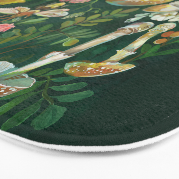 Mushrooms Dandelion Garden Bath Mat Gallery Image 3