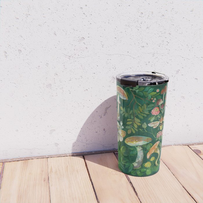 Mushrooms Dandelion Garden Travel Mug Gallery Image 4