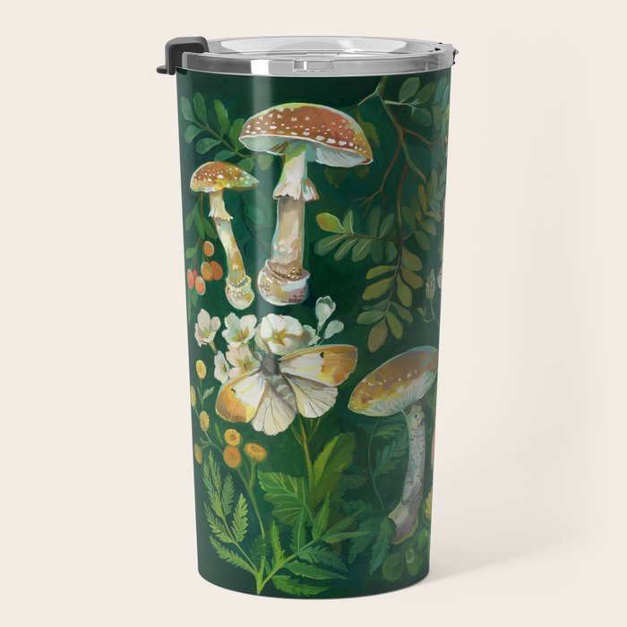 Mushrooms Dandelion Garden Travel Mug Gallery Image 3