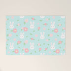 Cute rabbit bunny animal with spring flowers Welcome Mat Gallery Image 1