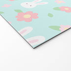 Cute rabbit bunny animal with spring flowers Welcome Mat Gallery Image 2