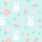 Cute rabbit bunny animal with spring flowers Coffee Mug Gallery Image 2