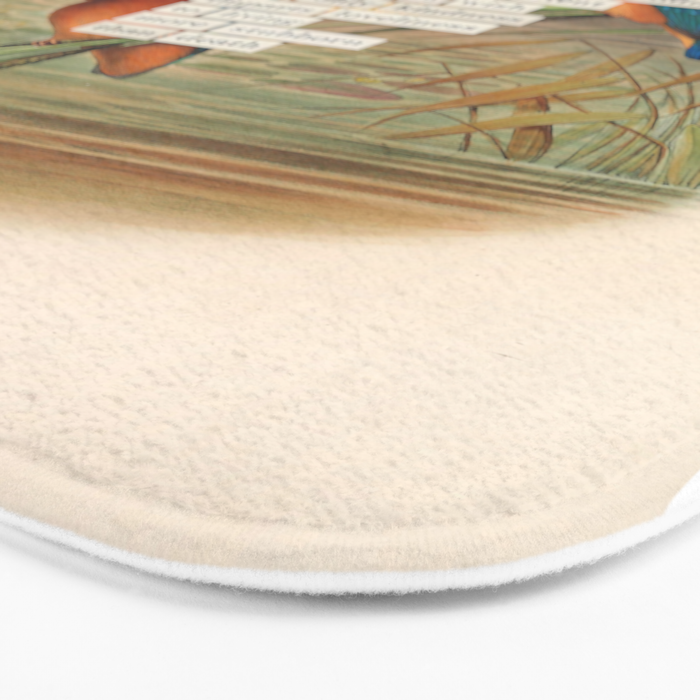 Bird Divinations: Kingfisher (about: almanacofbirds.org) Bath Mat Gallery Image 3