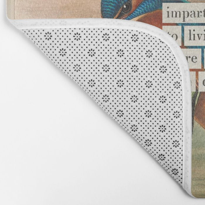 Bird Divinations: Kingfisher (about: almanacofbirds.org) Bath Mat Gallery Image 2