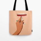 Cheers to Love, Laughter & Happily Ever After #painting #illustration Tote Bag Gallery Image 1