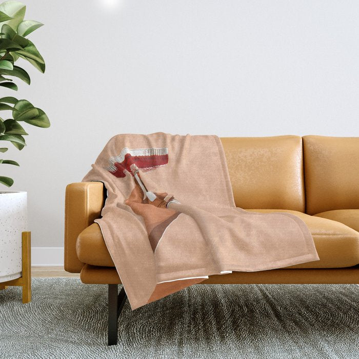 Cheers to Love, Laughter & Happily Ever After #painting #illustration Throw Blanket Gallery Image 1