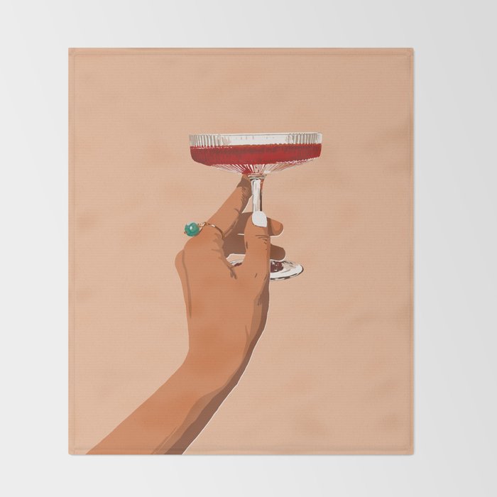 Cheers to Love, Laughter & Happily Ever After #painting #illustration Throw Blanket Gallery Image 2