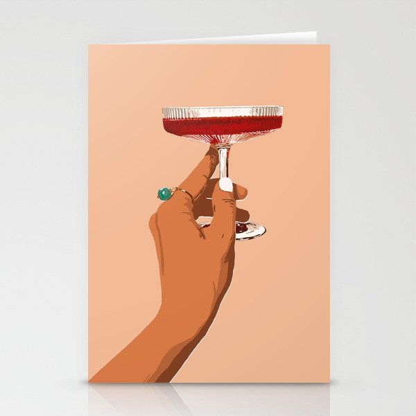 Cheers to Love, Laughter & Happily Ever After #painting #illustration Stationery Card Gallery Image 2