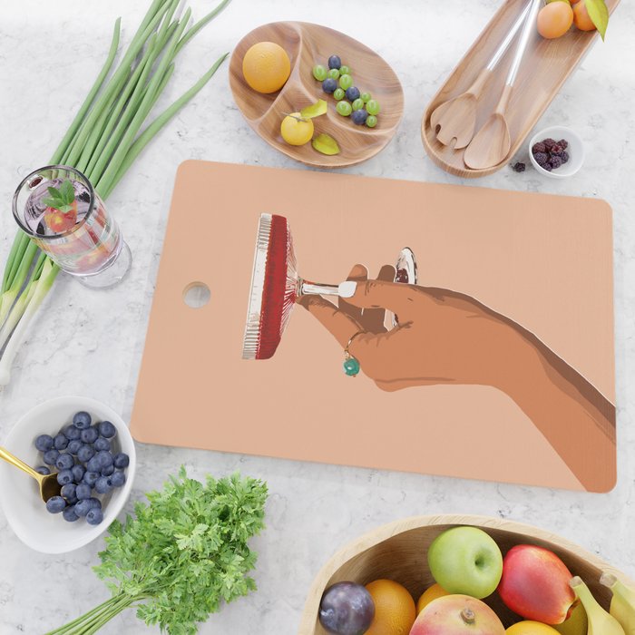 Cheers to Love, Laughter & Happily Ever After #painting #illustration Cutting Board Gallery Image 2