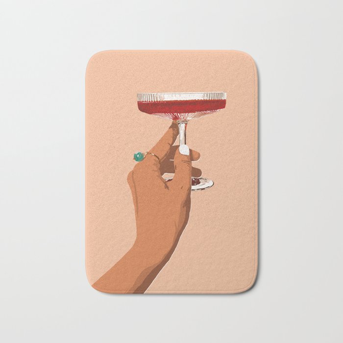 Cheers to Love, Laughter & Happily Ever After #painting #illustration Bath Mat Gallery Image 1