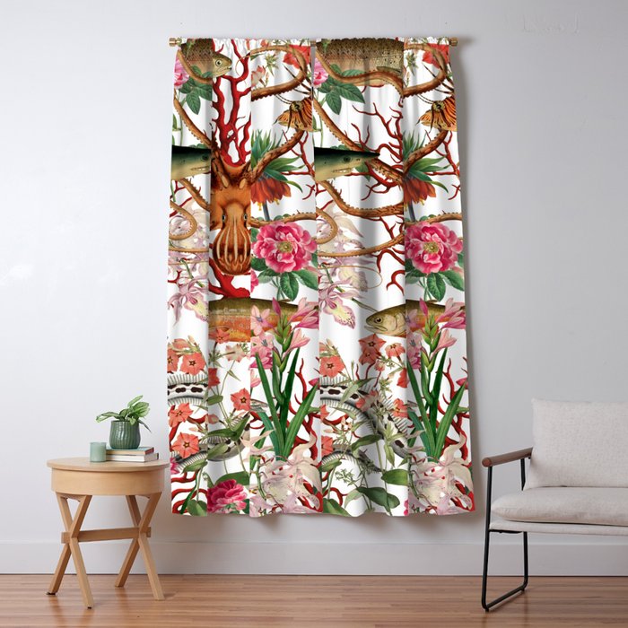 Floral Ocean Eden Window Curtain Gallery Image 5