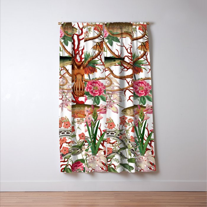 Floral Ocean Eden Window Curtain Gallery Image 3