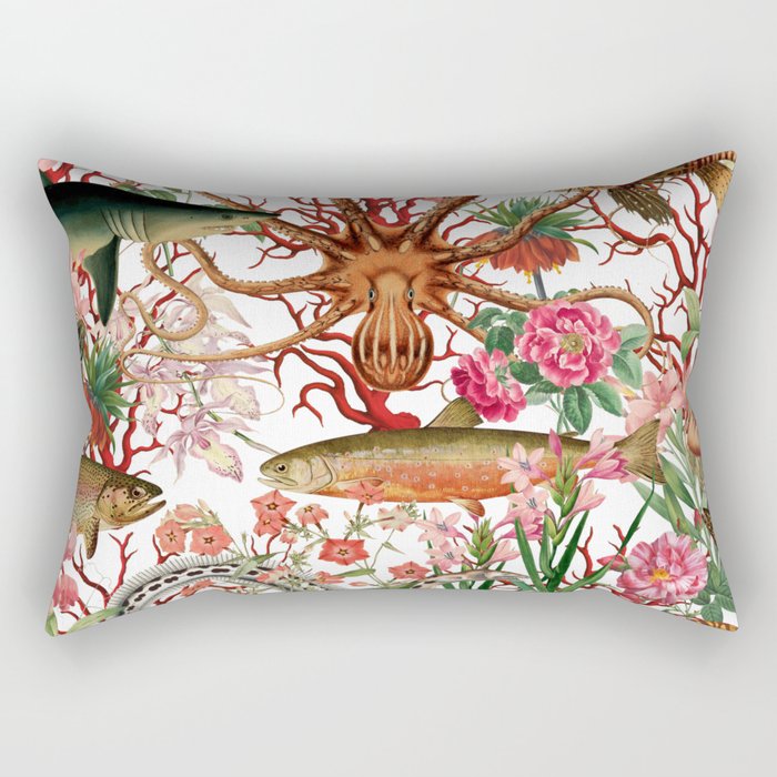 Floral Ocean Eden Rectangular Pillow Gallery Image 2
