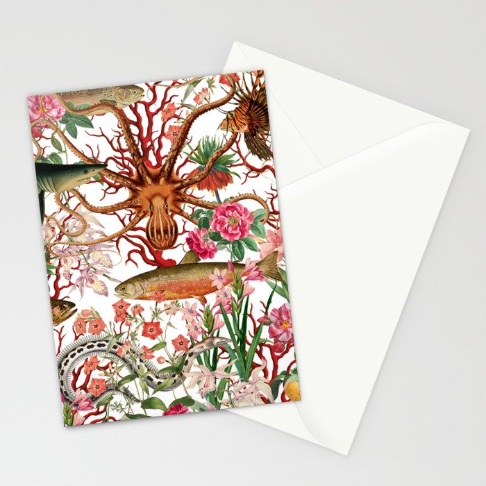 Floral Ocean Eden Stationery Card Gallery Image 2