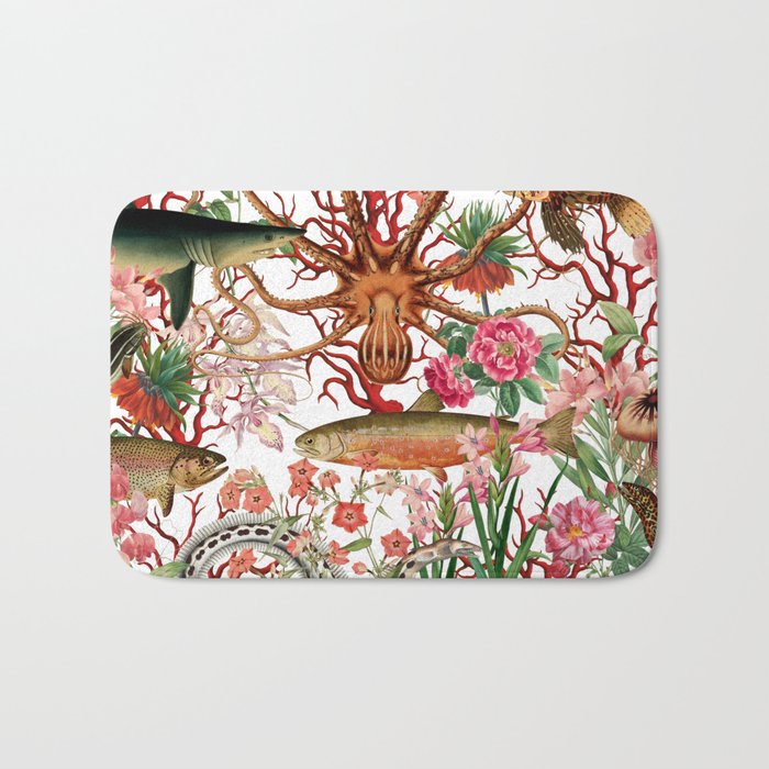 Floral Ocean Eden Bath Mat Gallery Image 1