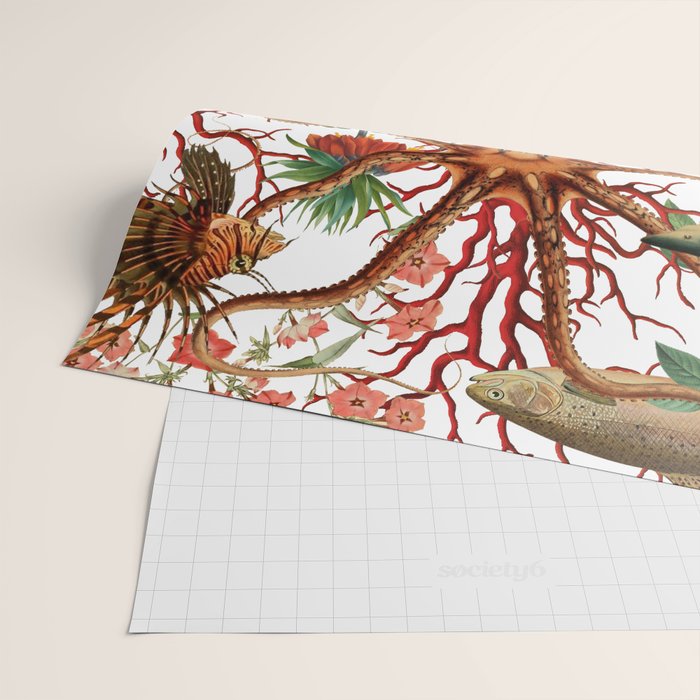 Floral Ocean Eden Wrapping Paper Gallery Image 2