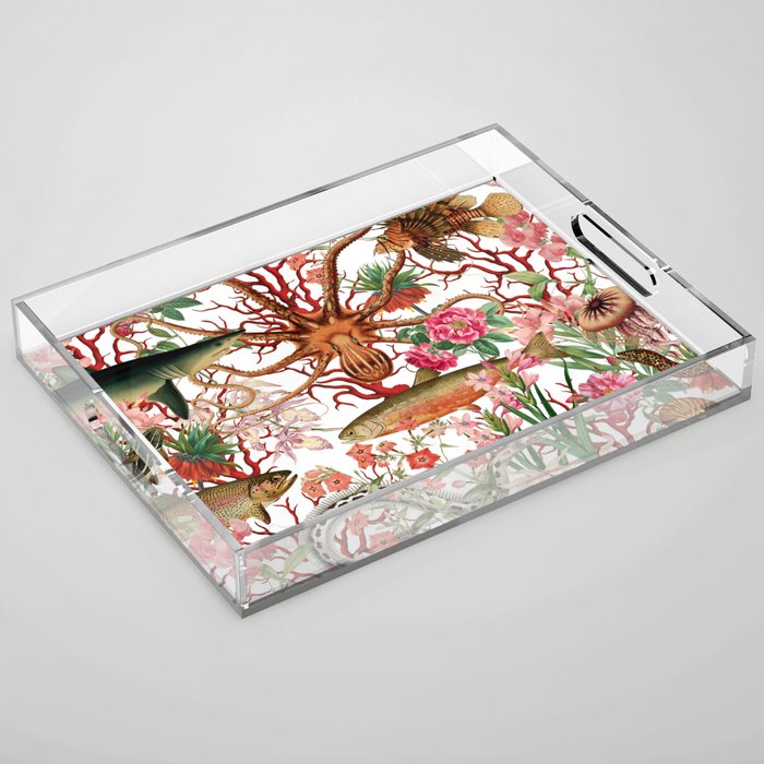 Floral Ocean Eden Acrylic Tray Gallery Image 1