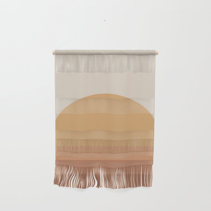 Minimal Retro Sunset Sunrise - Neutral Desert Orange Wall Hanging Gallery Image 1