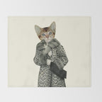 Kitten Dressed as Cat Throw Blanket Gallery Image 2