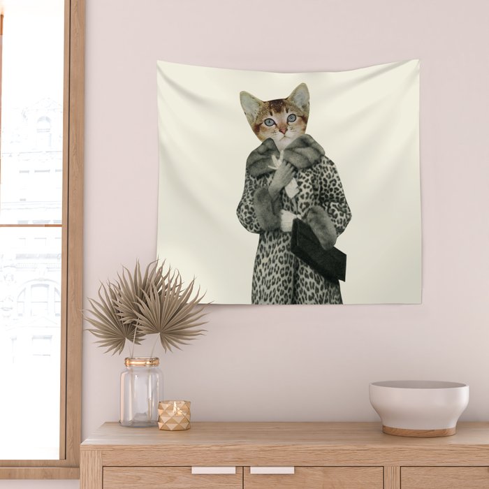 Kitten Dressed as Cat Wall Tapestry Gallery Image 2