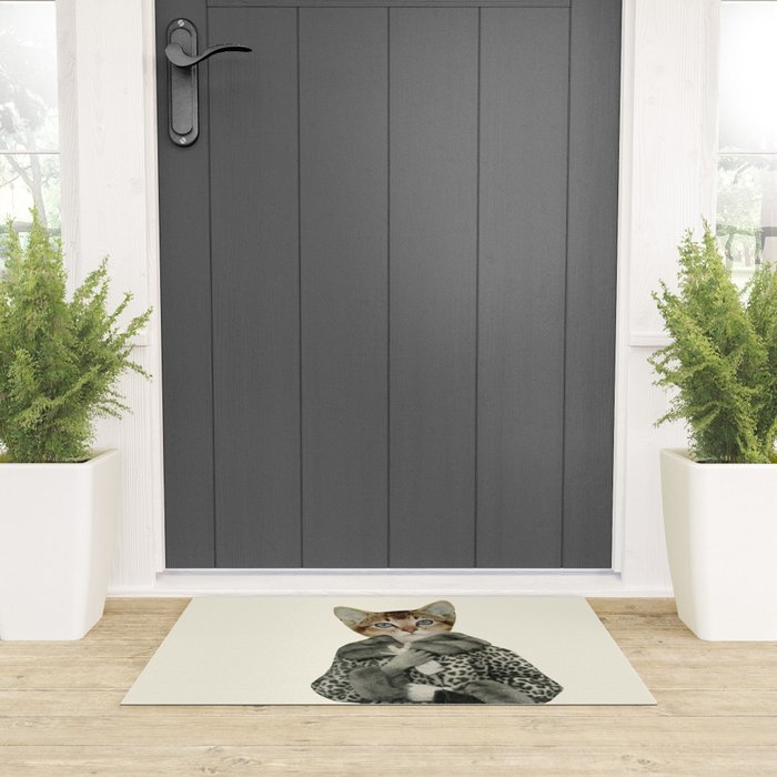 Kitten Dressed as Cat Welcome Mat Gallery Image 3