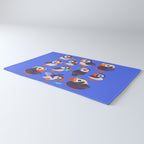 Happy puffin - blue Rug Gallery Image 3