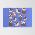Happy puffin - blue Rug Gallery Image 2