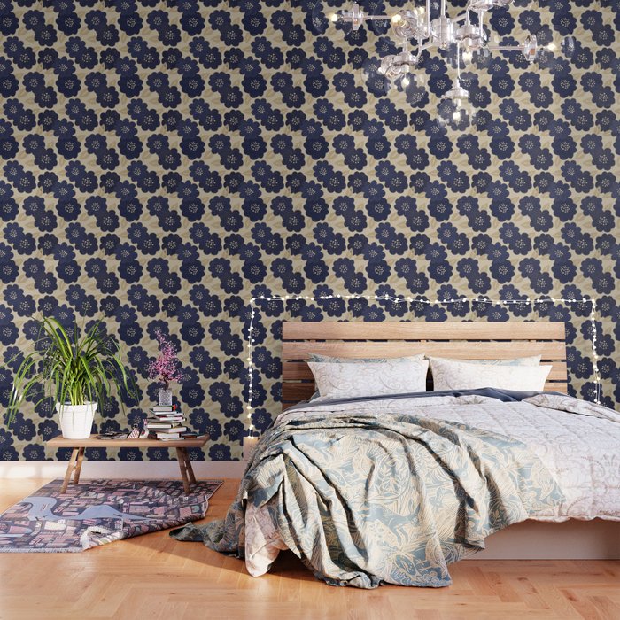 Blue Flower Pattern Wallpaper Gallery Image 3