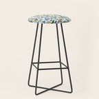 Chinoiserie birds peacock flowers leaves, romantic, vintage, retro, cozy heirloom Stool Gallery Image 1