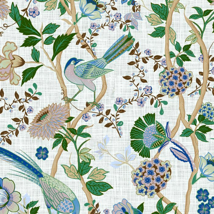 Chinoiserie birds peacock flowers leaves, romantic, vintage, retro, cozy heirloom Coffee Mug Gallery Image 2