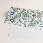 Chinoiserie birds peacock flowers leaves, romantic, vintage, retro, cozy heirloom Wrapping Paper Gallery Image 2