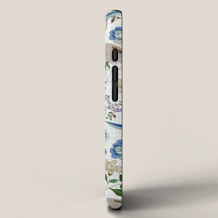 Chinoiserie birds peacock flowers leaves, romantic, vintage, retro, cozy heirloom iPhone Case Gallery Image 2