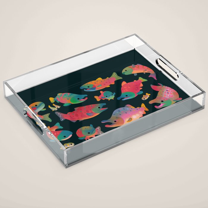 Salmon day Acrylic Tray Gallery Image 1
