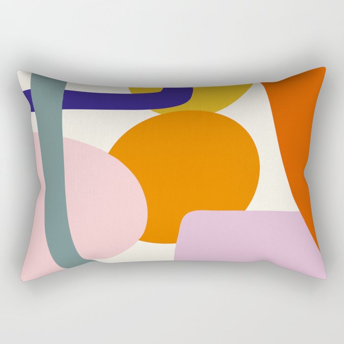 Rainbow Collage  Rectangular Pillow Gallery Image 2