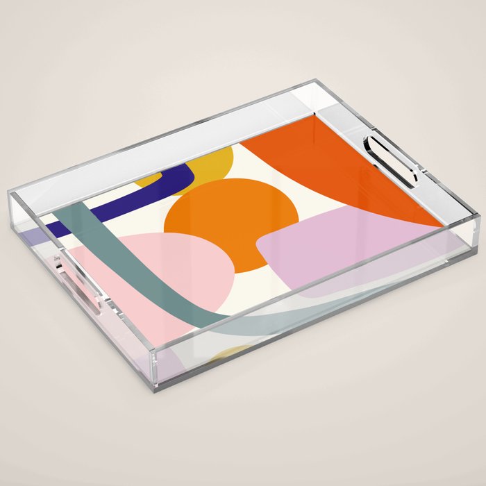 Rainbow Collage  Acrylic Tray Gallery Image 1