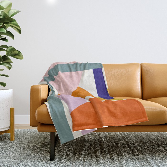 Rainbow Collage  Throw Blanket Gallery Image 1