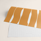Ochre Threaded Stripes Painted Pattern Wrapping Paper Gallery Image 2