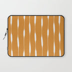 Ochre Threaded Stripes Painted Pattern Laptop Sleeve Gallery Image 1