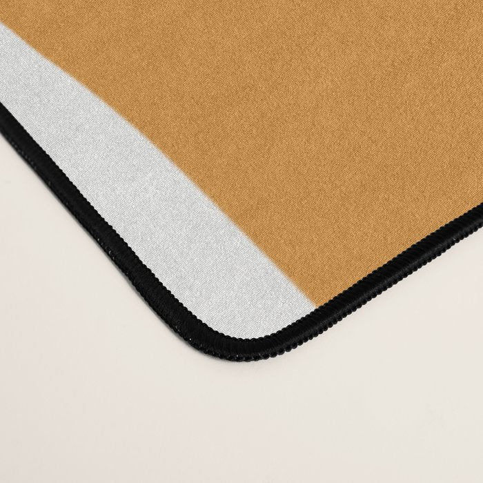 Ochre Threaded Stripes Painted Pattern Desk Mat Gallery Image 4