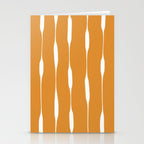 Ochre Threaded Stripes Painted Pattern Stationery Card Gallery Image 2